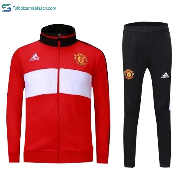 Chandal Manchester United Niños 2017/18 Rojo Blanco